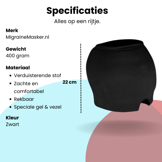 specificaties migraine masker
