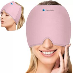 Migraine Relief Cap – Warmte & Koude Therapie - Verlichting Van Hoofdpijn - Roze