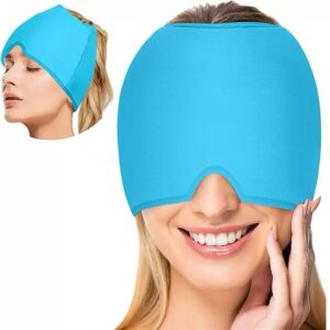 Hoofdpijn Masker – Warmte & Koude Therapie - Verlichting Van Hoofdpijn - Blauw
