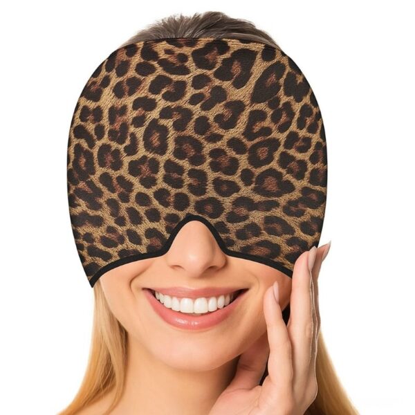 Migraine Masker Luipaard – Warmte & Koude Therapie - Verlichting Van Hoofdpijn - Hoofdpijn Masker